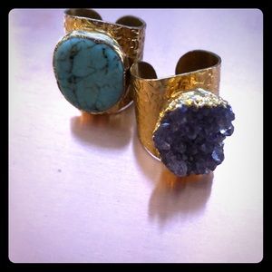 Set of Nashelle Rings Cigar Band Rings